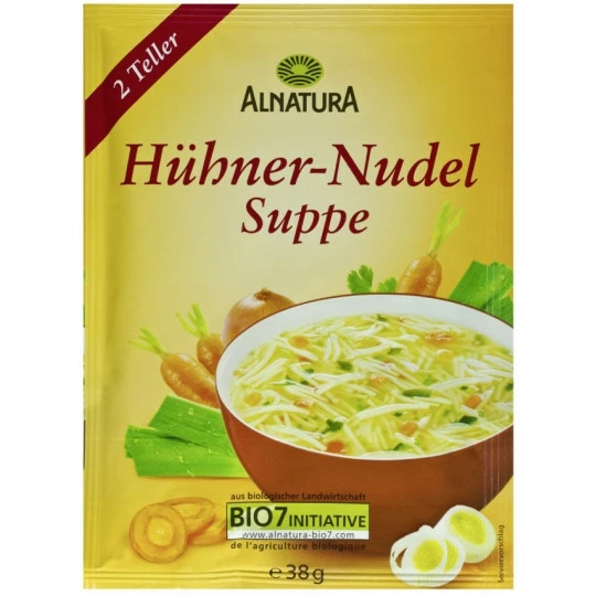 Bio Hühner-Nudel-Suppe 38G Alnatura Bio Hühner-Nudel-Suppe 38G -Kaffee-Tee Sales alnatutrahnernudelsuppe