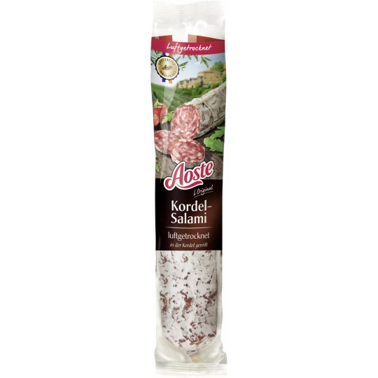 Kordel-Salami luftgetrocknet 250G Aoste Kordel-Salami Luftgetrocknet 250G -Kaffee-Tee Sales aoste kordelsalami