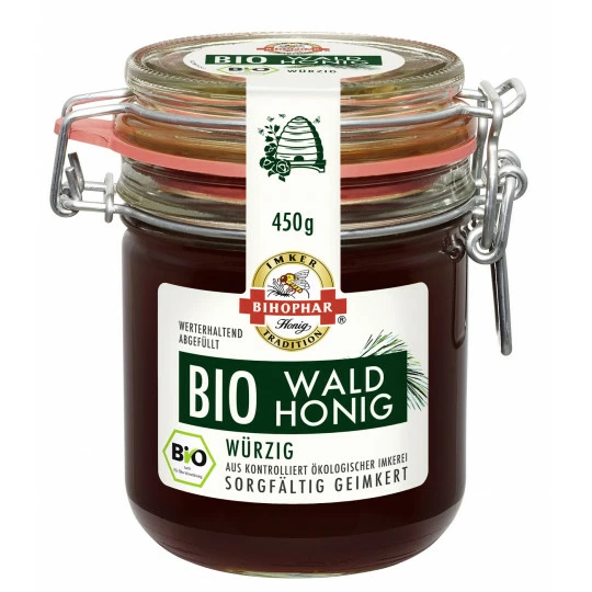 Bio Wald Honig würzig 450G Bihophar Bio Wald Honig Würzig 450G -Kaffee-Tee Sales bio bihophar wald honig flamp252ssig 450g