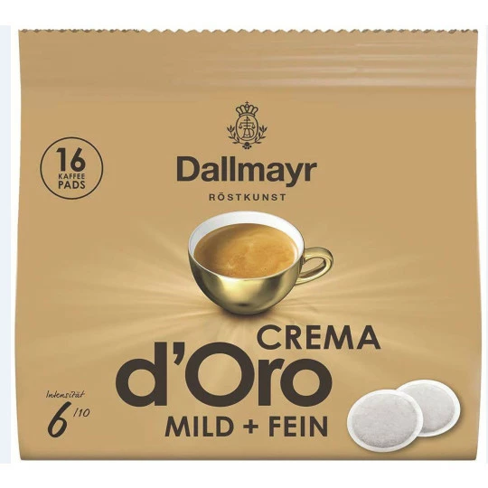 Crema d´Oro mild & fein Kaffeepads 16ST 112G Dallmayr Crema D´Oro Mild & Fein Kaffeepads 16ST 112G -Kaffee-Tee Sales dallmayr crema doro mild amp fein kaffeepads 16st 112g