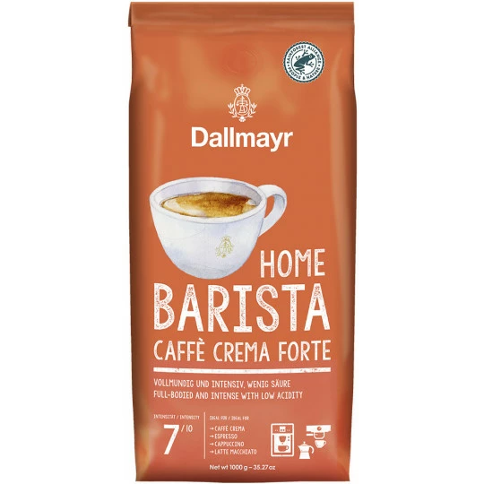 Home Barista Caffè Crema Forte ganze Bohne 1KG Dallmayr Home Barista Caffè Crema Forte Ganze Bohne 1KG -Kaffee-Tee Sales dallmayr home barista caffee crema forte rainforest alliance identity preserved ganze bohne 1kg