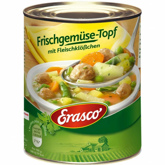 Frischgemüse-Topf mit Fleischklößchen 800G Erasco Frischgemüse-Topf Mit Fleischklößchen 800G -Kaffee-Tee Sales erasco frischgemsetopf mit fleischklchen 800 g