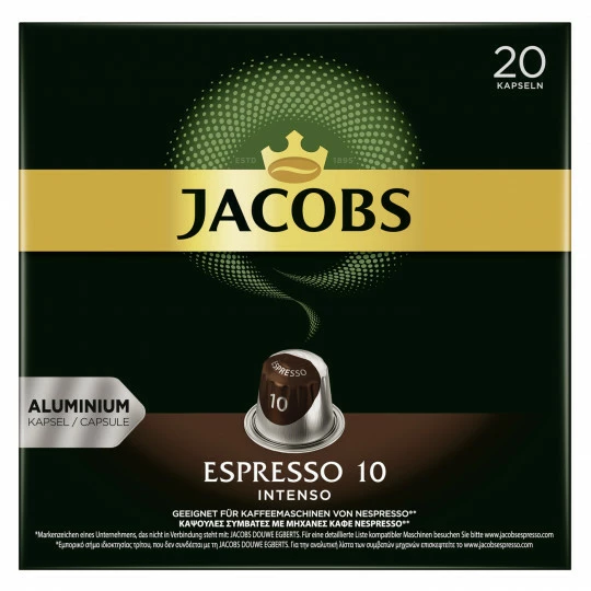 Espresso 10 Intenso Kaffekapseln 20ST 104G Jacobs Espresso 10 Intenso Kaffekapseln 20ST 104G -Kaffee-Tee Sales jacobs espresso kapseln 10 intenso 20st 104g