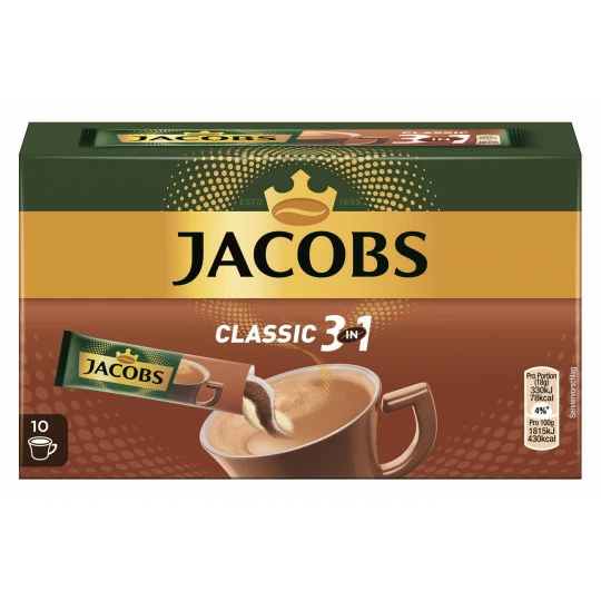 Classic 3in1 Sticks 10x 18G Jacobs Classic 3in1 Sticks 10x 18G -Kaffee-Tee Sales jacobs kaffee instant getramp228nk 3in1 10st 180g