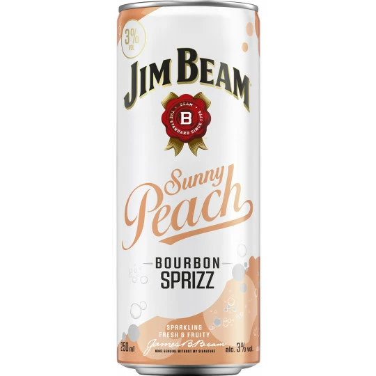 Beam Sunny Peach Bourbon Sprizz 0,25L Jim Beam Sunny Peach Bourbon Sprizz 0,25L -Kaffee-Tee Sales jim beam sunny peach bourbon sprizz 3 025l dpg