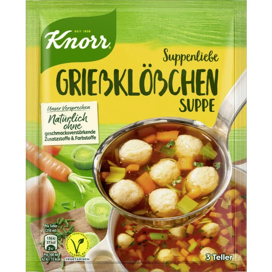Suppenliebe Grießklößchen Suppe 36G Knorr Suppenliebe Grießklößchen Suppe 36G -Kaffee-Tee Sales knorr suppenliebe grieklchen suppe 36g