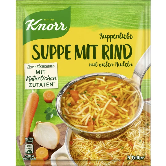 Suppenliebe Suppe mit Rind 76G Knorr Suppenliebe Suppe Mit Rind 76G -Kaffee-Tee Sales knorr suppenliebe rindfleisch suppe 76g1