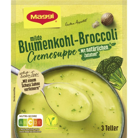 Guten Appetit Milde Blumenkohl-Broccoli Cremesuppe ergibt 750ML Maggi Guten Appetit Milde Blumenkohl-Broccoli Cremesuppe Ergibt 750ML -Kaffee-Tee Sales maggi guten appetetit suppe blumenkohl broccoli famp252r 750ml