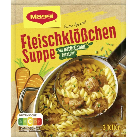 Guten Appetit Fleischklößchen Suppe ergibt 750ML Maggi Guten Appetit Fleischklößchen Suppe Ergibt 750ML -Kaffee-Tee Sales maggi guten appetit fleischklchen suppe fr 750ml