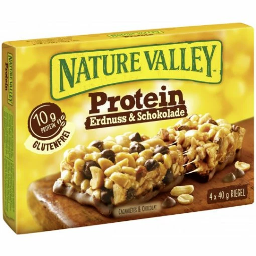 Nature Valley Protein Erdnuss & Schokolade Riegel 4ST 160G 1 Nature Valley Protein Erdnuss & Schokolade Riegel 4ST 160G -Kaffee-Tee Sales naturevalleyproteinerdnussschoko
